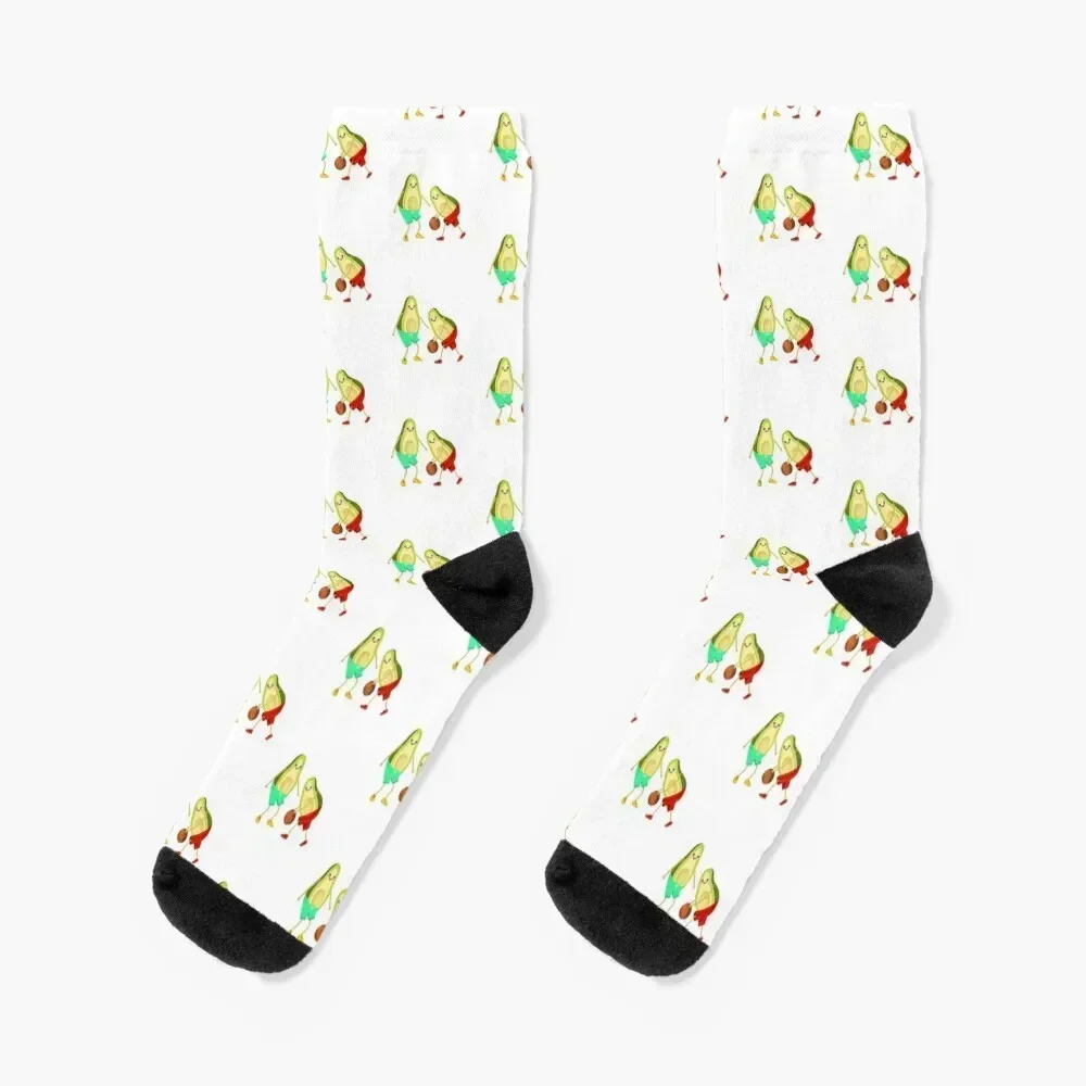 

Avocados Playing Basketball Socks christmass gift custom sport Socks Girl Men's