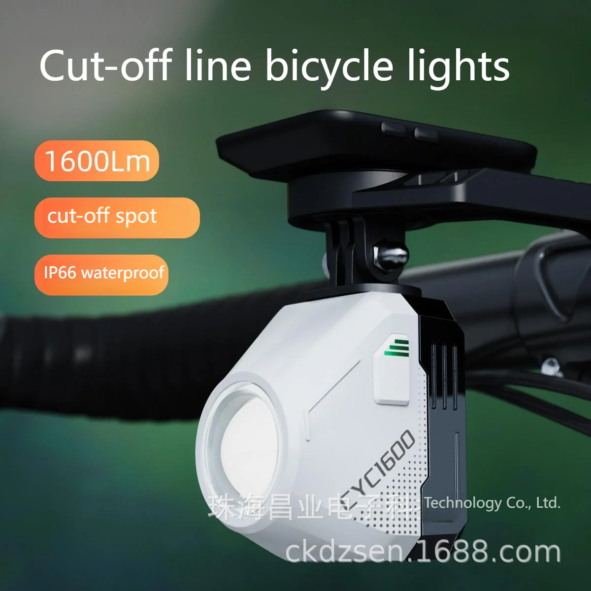 

CYCLAMI Подвесная велосипедная фара GoPro Ультра яркая беспроводная дистанционная передняя лампа MTB Road Высокая яркость Белый CYC 1600 люмен Свет