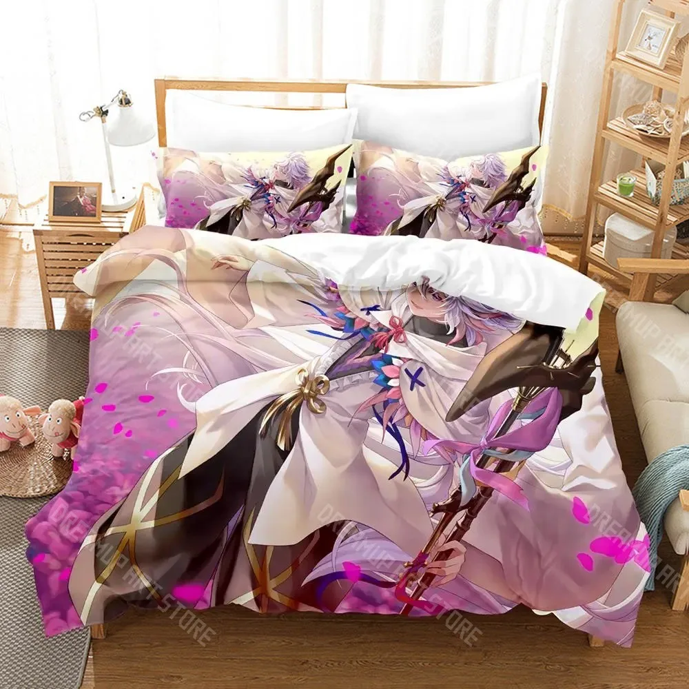 3D Printed Fate Grand Order Merlin Bedding Set for Boys Girls Duvet Cover Pillowcase Twin Queen King Full Single Double Sizes