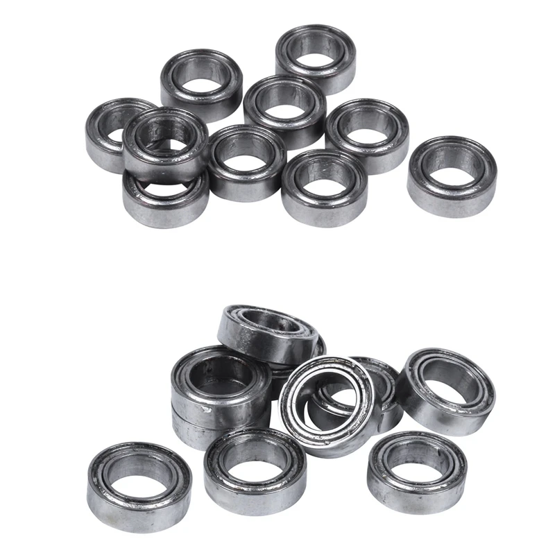 10Pcs Miniature Sealed Metal Shielded Metric Radial Ball Bearing Model: MR106-ZZ 6X10x3mm & 10Pcs MR74-ZZ 4X7x2.5Mm