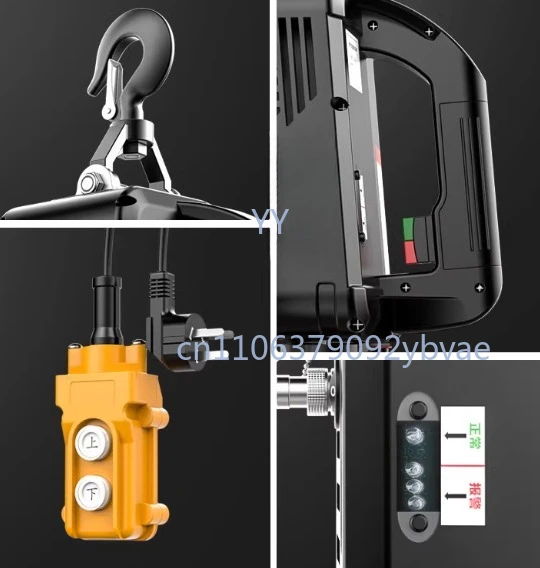 Manual 500kg 7.6 meters [Gift six-piece set] Portable crane household small hoist building