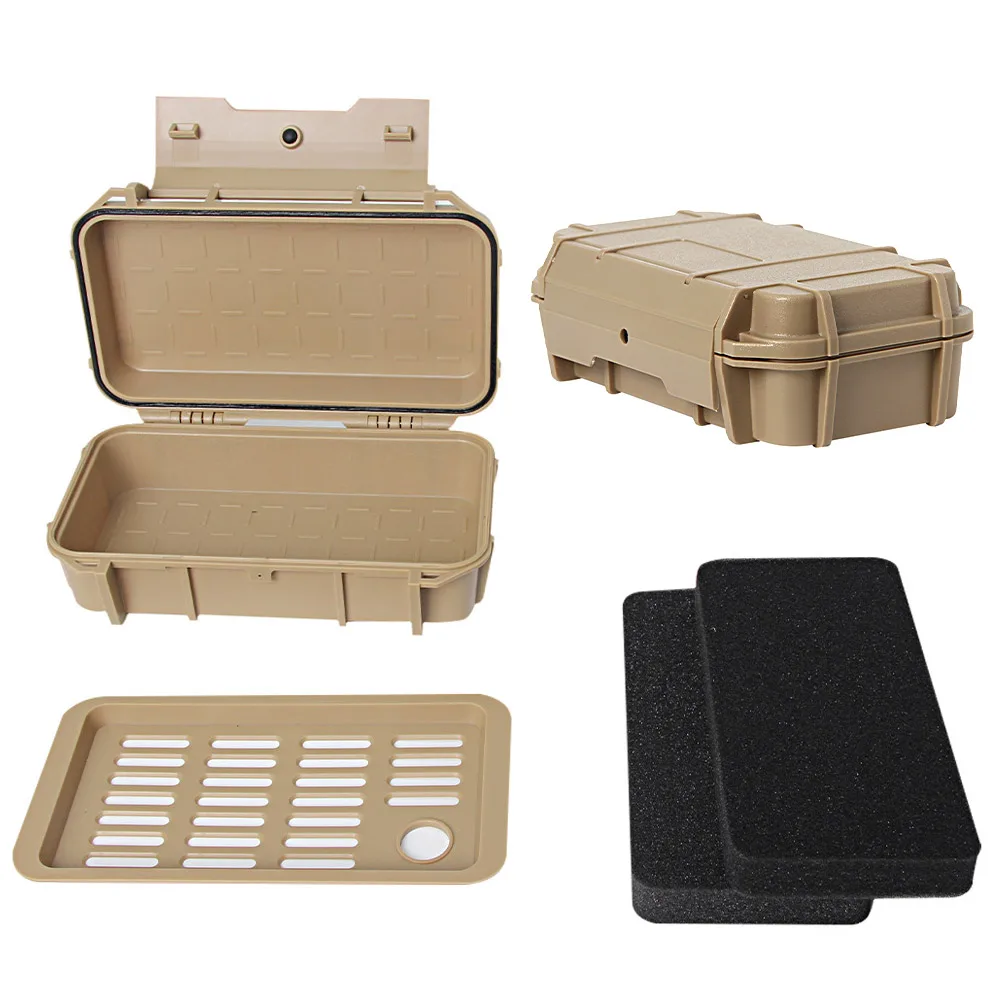 Double-layer Shock-absorbing Ammo Box Waterproof Sealed Box Lightweight Ammo Accessory Crate Bullet Storage Safe Case With Foam