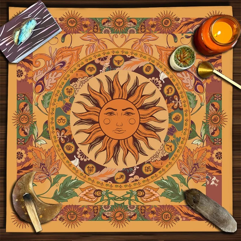 Tarot Tablecloth Mandala Tree of Life Butterfly Mushroom Constellation Velvet Tablecloth party table cloth decoration
