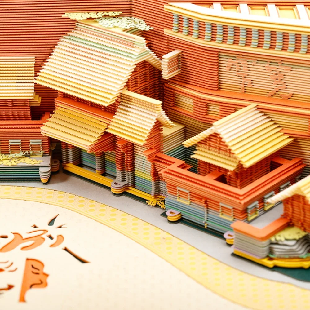 Chengdu Kuanzhai Alley papel estéreo 3D tallado nota adhesiva famosa ciudad arquitectónica punto de referencia Festival corporativo regalo creativo