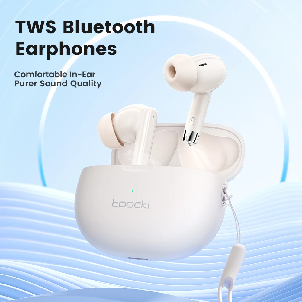 Toocki TWS Bluetooth Earphones True Wireless Bluetooth 5.3 inEar Earbuds Waterproof Mini Headset For Xiaomi Huawei iPhone 320mAh