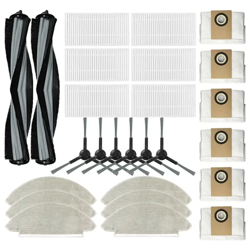 

A36T-Roller Side Brush Hepa Filter Mop Cloth Set Dust Bag For Viomi Alpha 2 Pro Replacement Spare Parts Accessories