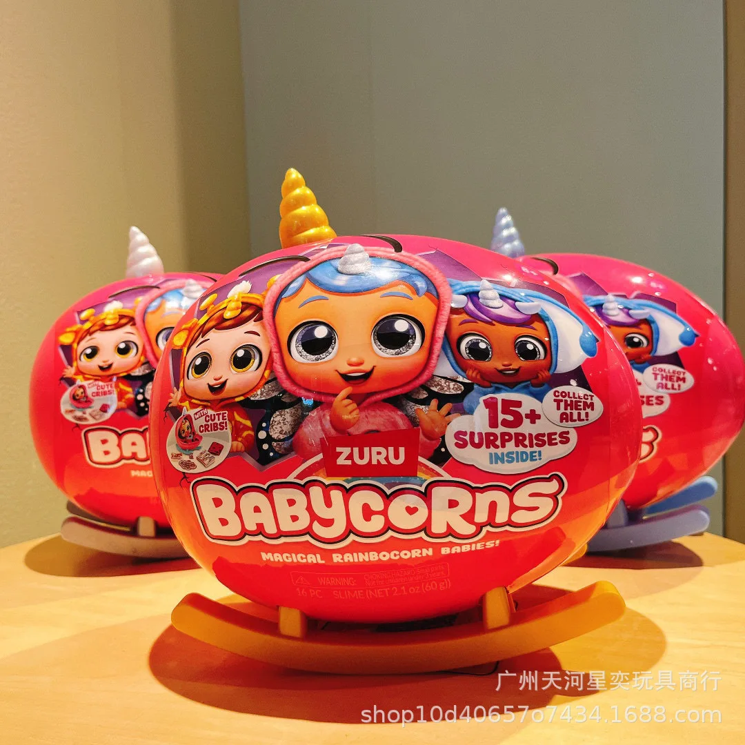 ZURU Babycorns Magical Rainbocorn Babies Early Enlightenment Toy 15+ Surprises Inside Cute Cribs Collectible For Toy Gift