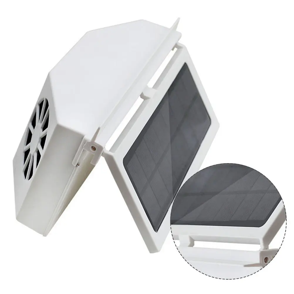 Solar Car Fan Window Mount Exhaust Fan Energy Saving Solar Powered Car Air Vent Cooler for Interior Fresh Air Circulation