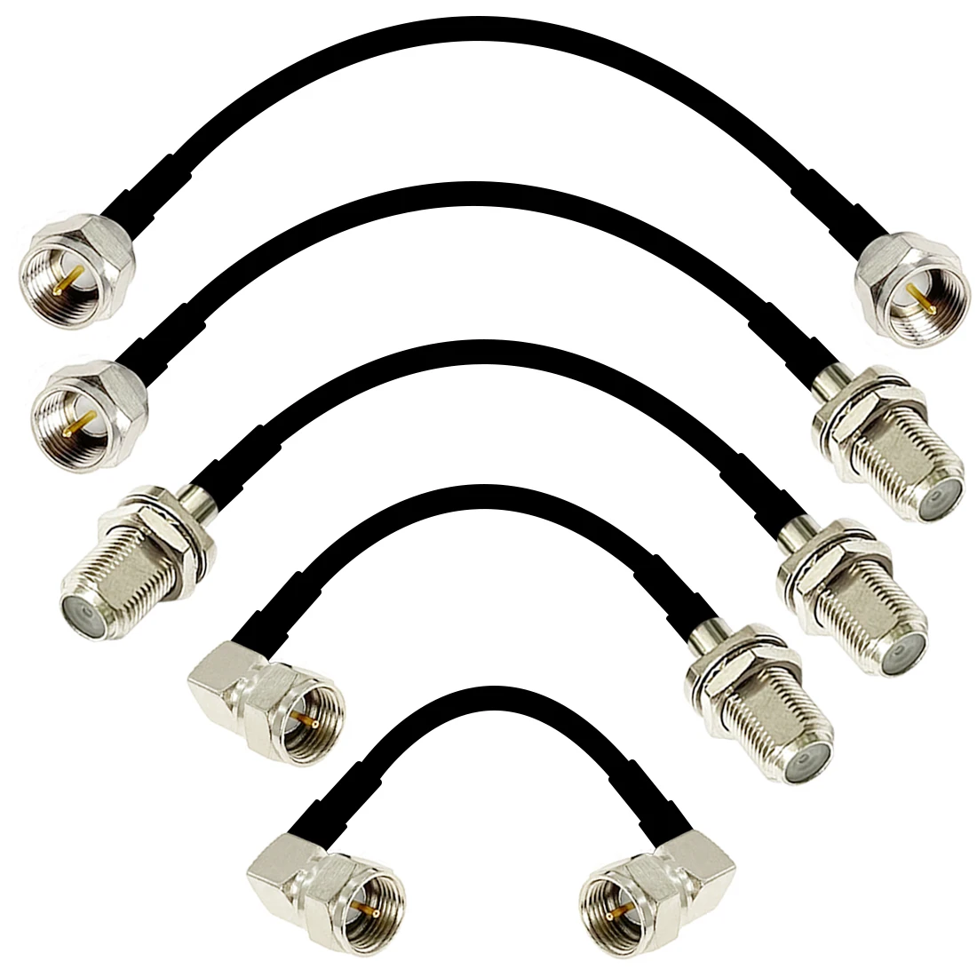 RG174 Cable IEC PAL DVB-T to SMA / F TV Male Plug & Female Jack RF Jumper Pigtail Adapter 20cm