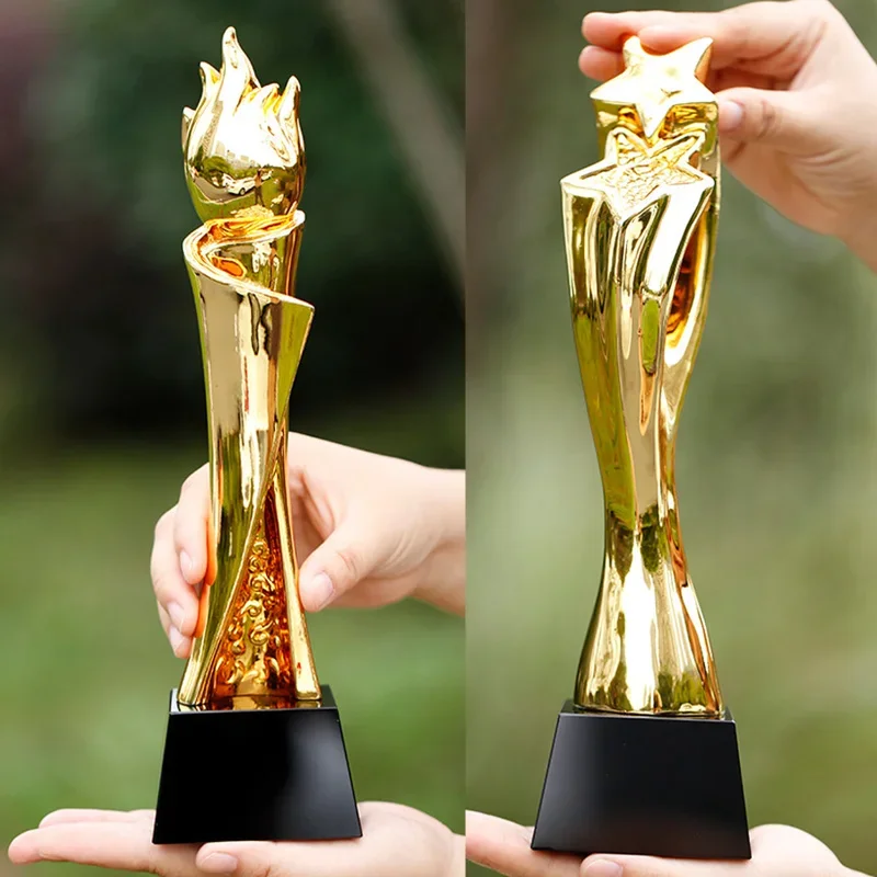 

Customized Resin Trophy Lucky Star, Creative Champion Crystal Base Lettering, Excellent Staff Annual Meeting Award Souvenir, 1Pc