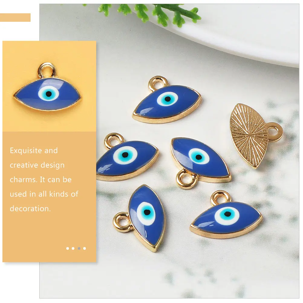 

50Pcs Creative Eye Design Alloy Pendants Charms for DIY Jewelry Making Supplies Earrings Necklaces Bracelets Craft Decoration