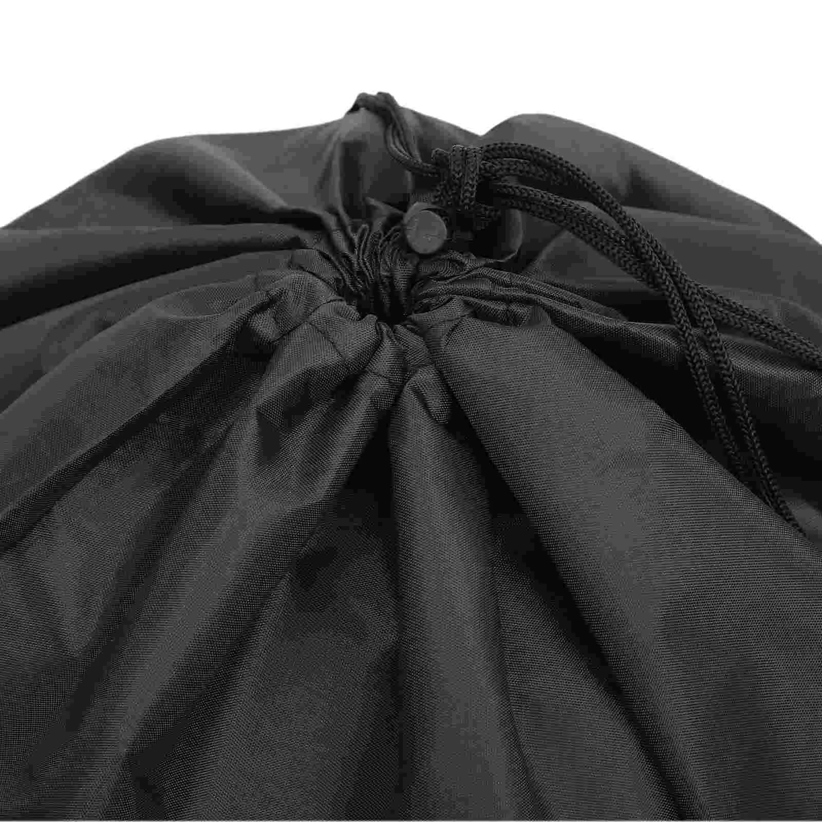 Mochila resistente saco de lavanderia acampamento viagem grande armazenamento de roupas (preto) mochilas sacos de cordão lavagem de poliéster