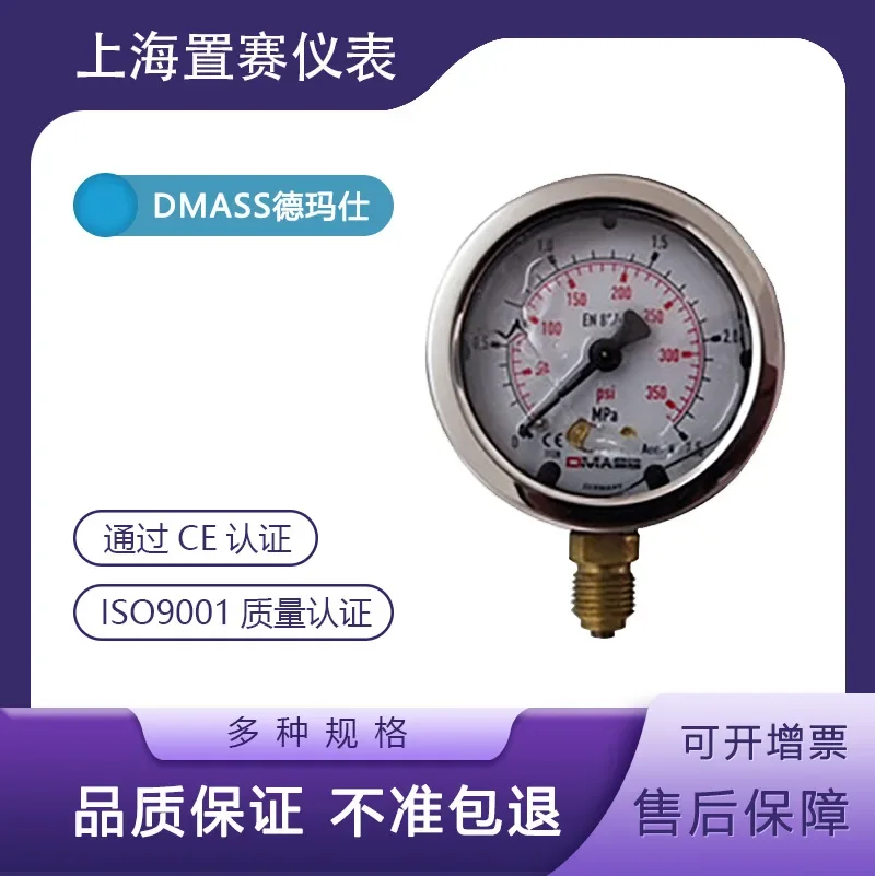 2026 German DMASS Radial Pressure Gauge 0-16Mpa Demas Shock-proof Hydraulic Pressure Gauge Pressure Measurement 0-2300psi