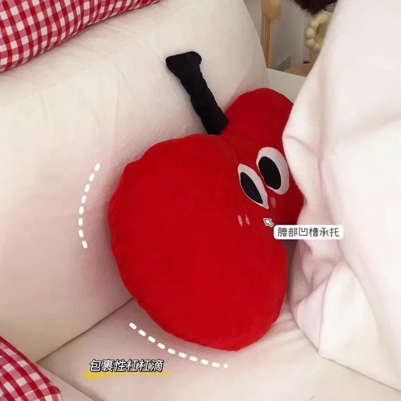 Simpatici occhi grandi Apple Divano Cuscino Camera da letto Cuscino da comodino Peluche per dormire Regalo di Capodanno Compleanno