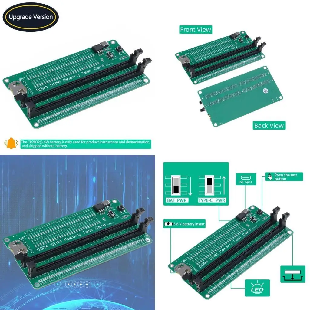 

R53C DDR4 Memory Slot Tester Wide Compatibility DDR4 Memory Tester For Memory Computer Repair Adapter Board For Computer