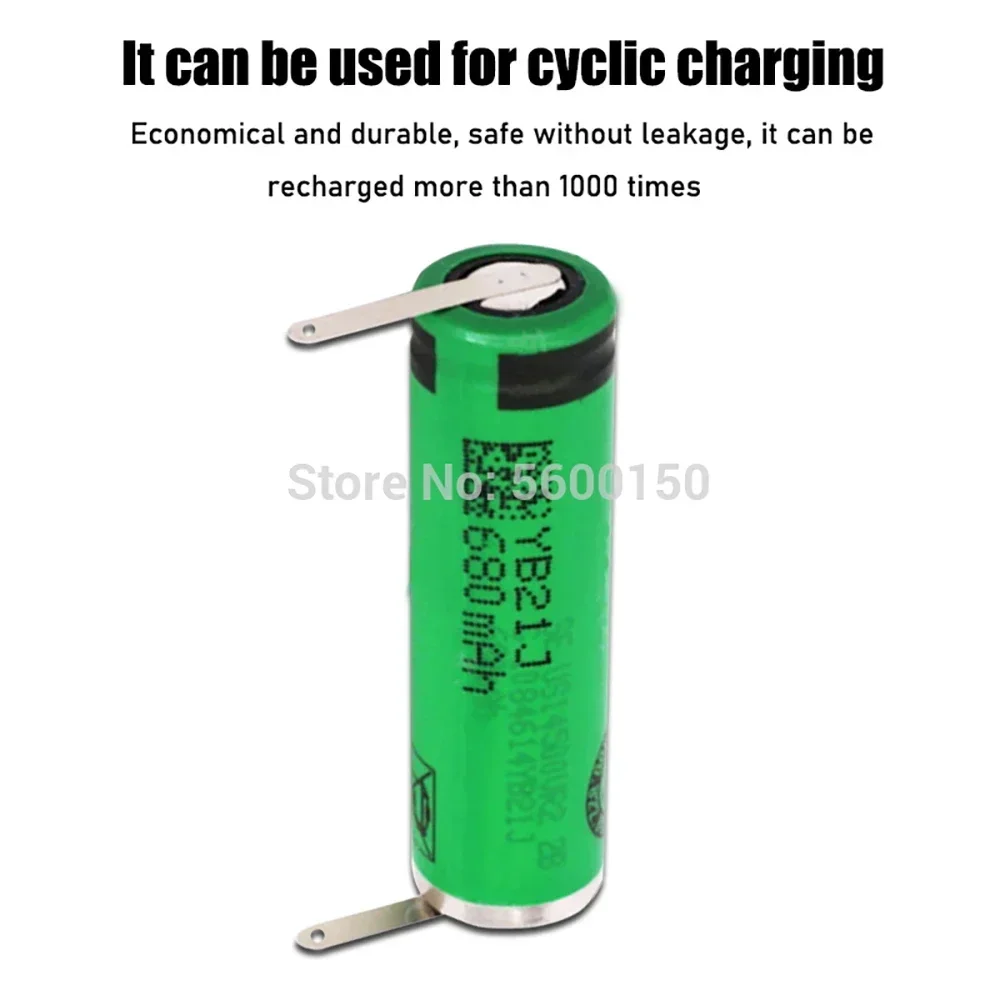 New 100% Original High Capacity AA 680mAh VR2 14500 Batteries Li-ion 3.7v Rechargeable Battery with Welding