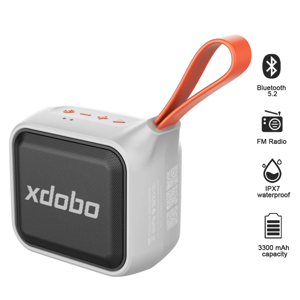 XDOBO 12W Bluetooth Speaker Portable TWS Wireless Speaker 3300mAh IPX7 Waterproof TF Play Boombox Mini Bass For Smart Phone PC