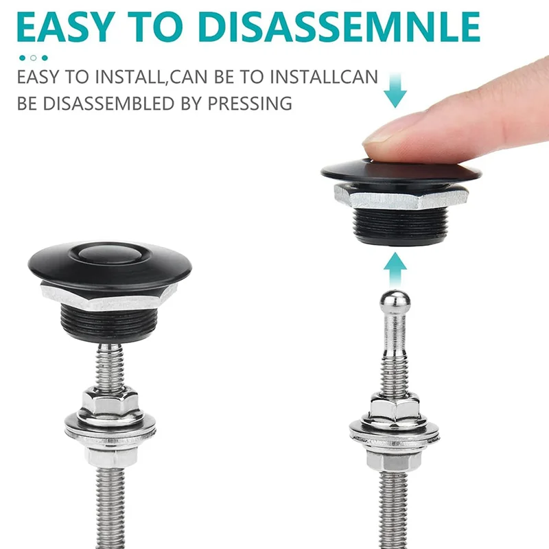 6 مجموعات من دبابيس غطاء السيارة باللون الأسود مقاس 1.25 بوصة، مصد قفل سريع التحرير، مشبك قفل لوحة الترخيص، غطاء زر الضغط