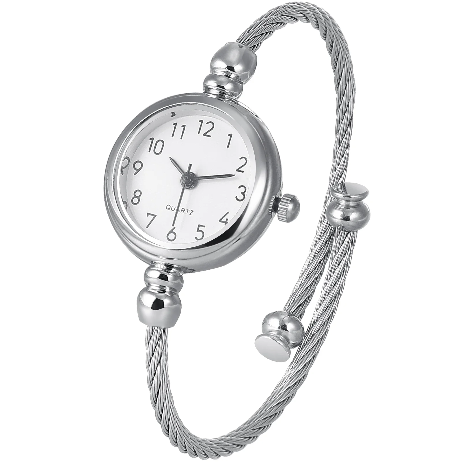 

Nicerio Womens Jewelry Bracelet Cuff Watches Women Bangle Cuff Wrist Bracelet Watch Stainless Steel Wire Band Dress