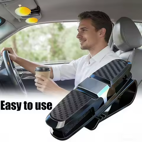 Universal Auto Sun Visor Glasses Box Sunglasses Clip Card Ticket Document Holder Stand Fastener Case Eyeglasses Car Accessories