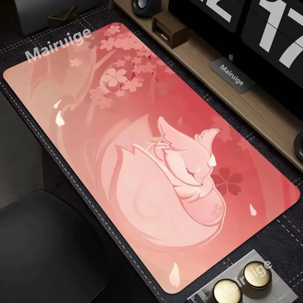 

Genshin Pattern Game Mouse Pad Extra Large Mandrill Ganyu Walnut Two-dimensional Computer Keyboard E-Sports Desk Mat