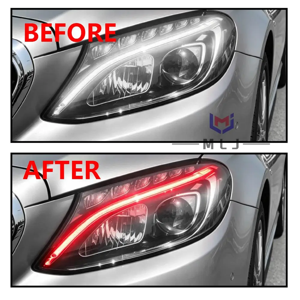 For Mercedes Benz C-Class W205 2015-2018 OE A2059060601 Red DRL LED Chip Board Daytime Running Light Headlamp Spare Parts