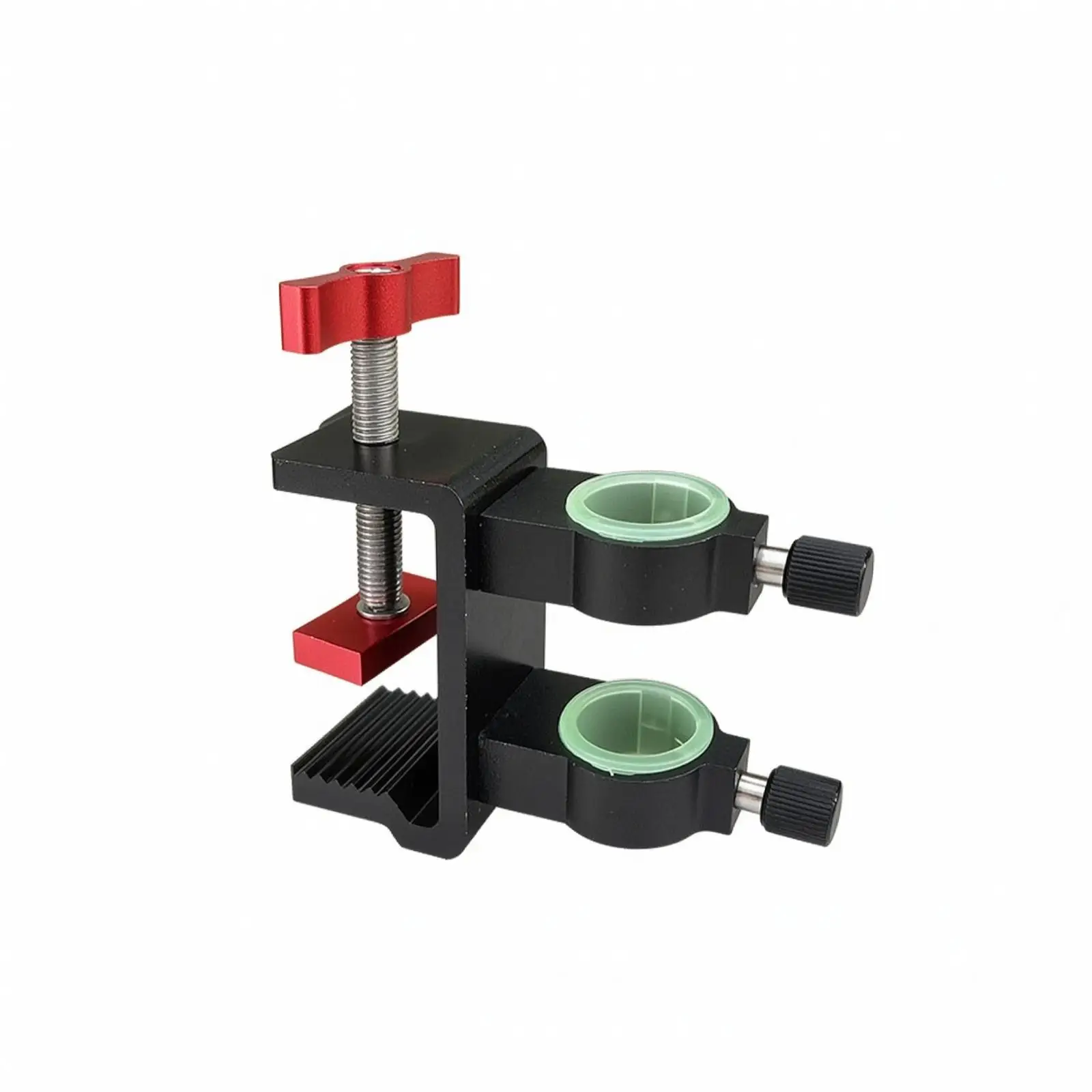 Stable Fishing Platform Stand for Boat Deck Edge Clamp Mount Aluminum Alloy Double Circular Holder Sockets Adjustable Umbrella