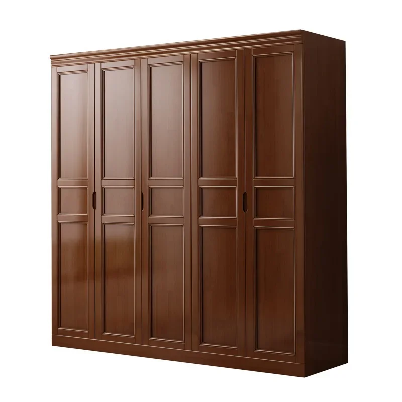 

Шкаф из массива дерева в китайском стиле, большой, для небольшой квартиры, современный, для спальни, простой шкаф для хранения вещей, доставка до двери.