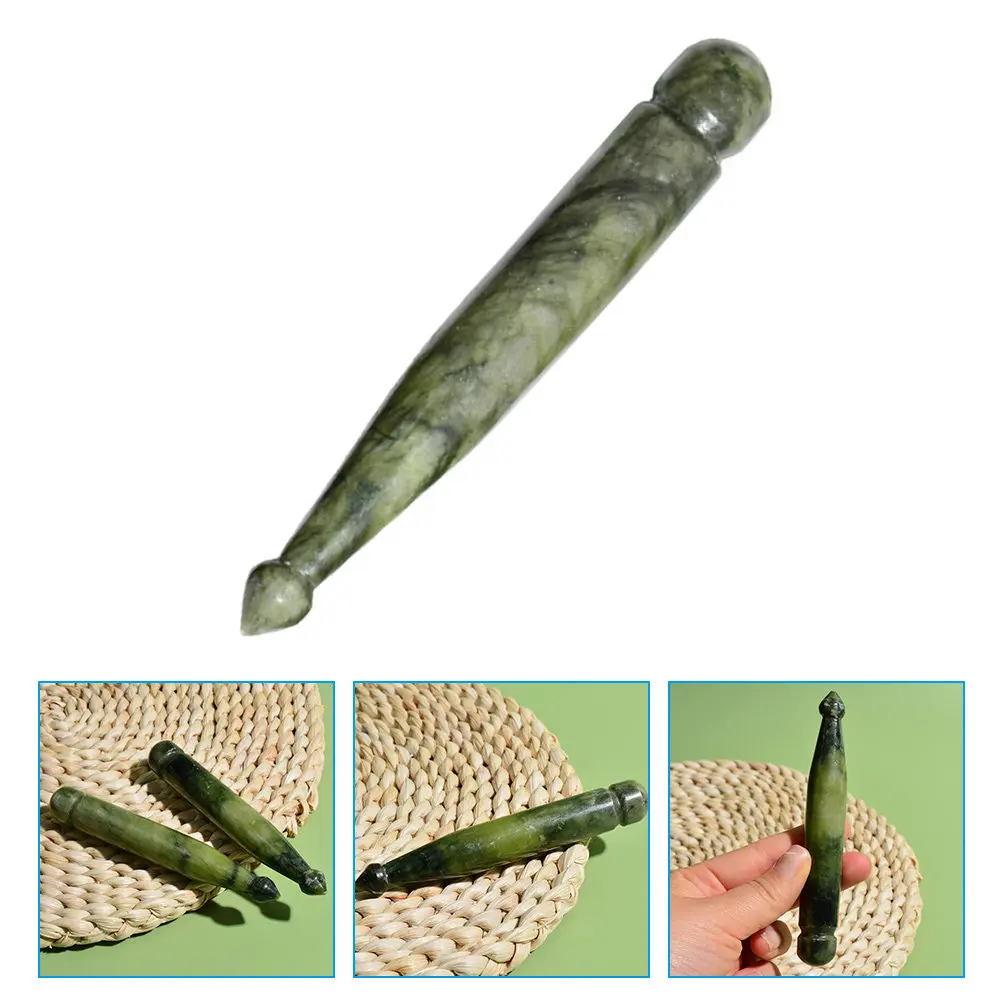 

Jade Gua Sha Massage Tool Facial Roller Acupressure Rod for Natural Skin Rejuvenation
