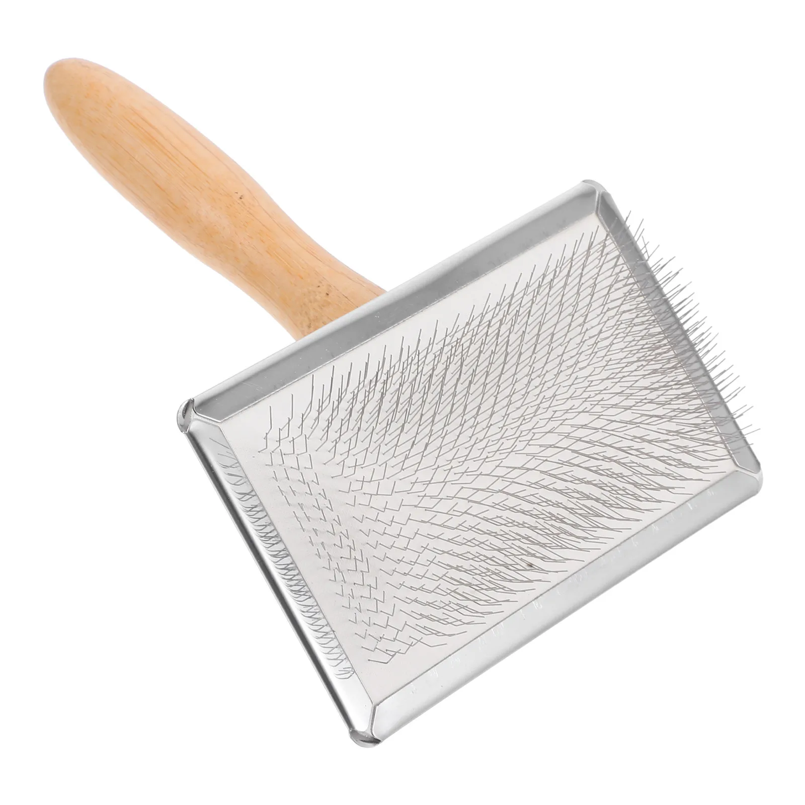 Felting Wool Carder Brush for Needle Felting Spinning Handicrafts Ergonomic Wooden Handle Smooth Even Texture