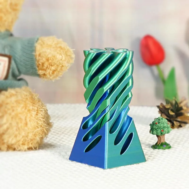 ثلاثية الأبعاد مطبوعة دوامة ألعاب متململة 11 سنتيمتر الضغط الغزل هيكل ثلاثي الأبعاد الإصبع ثنائي اللون لعبة لتخفيف الضغط #3