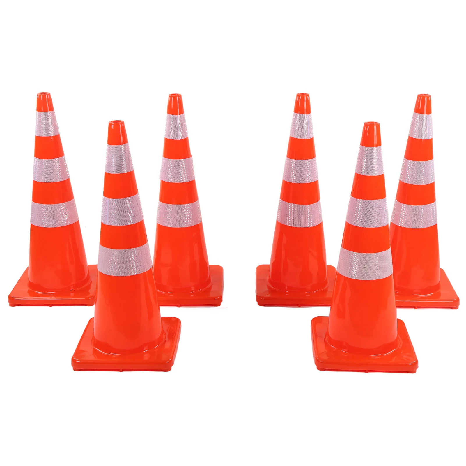 

Safety Cones 6Pcs Traffic Cones Traffic Cones Weather Resistant Reflective Base Road Cones for Parking Lot Camping Red