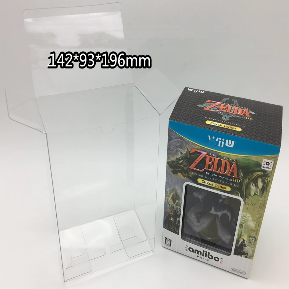 

Transparent Box Protector For Nintendo WII U/The Legend of Zelda: Twilight Princess Collect Boxes Game Shell Clear Display Case