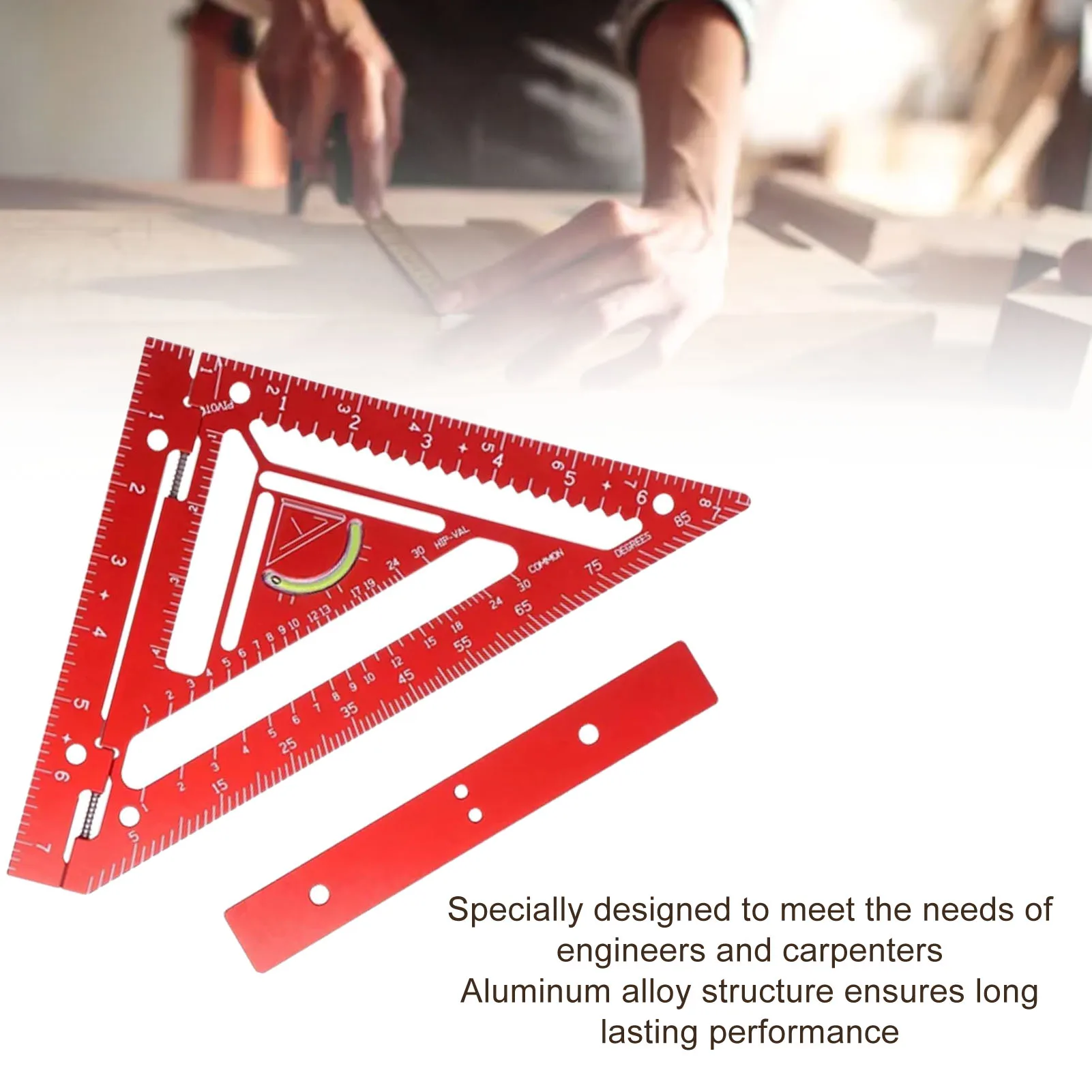 Rafter  Tool Aluminum Alloy Triangular Ruler Layout Measuring Tool Carpentry  with Jig Block Layout Measuring Tool