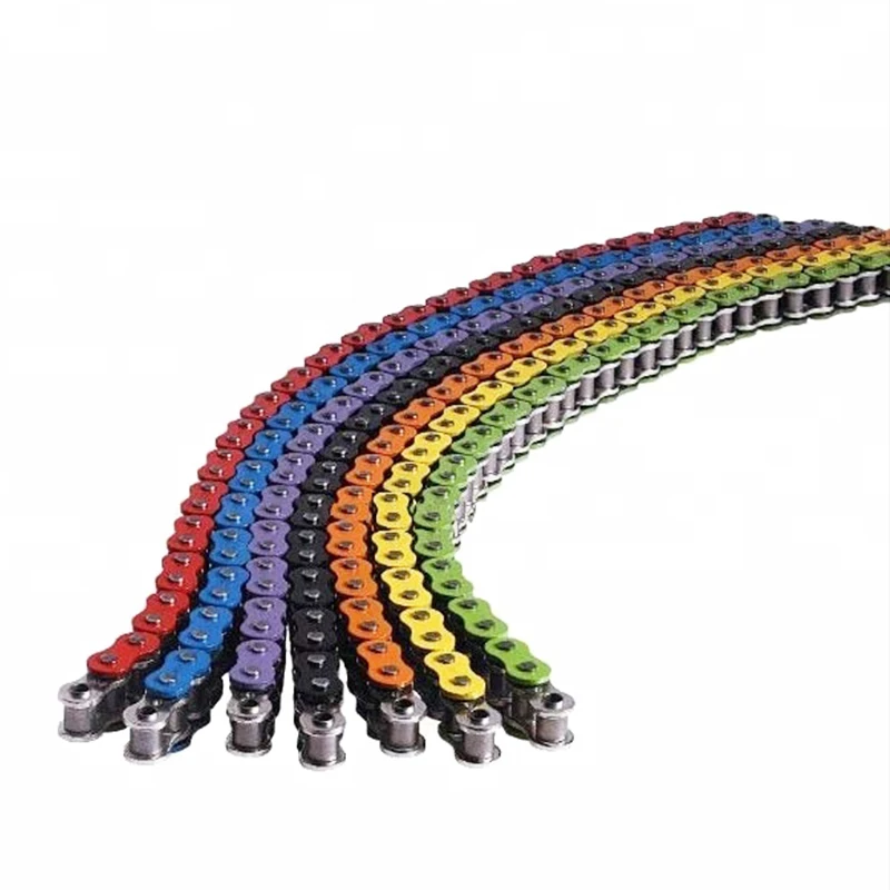 420 428 520 Motorcycle Colorful Chain Red Blue Green Yellow Orange For High Race Pit Dirt Bike Monkey Dax ATV Chains L=108 Link