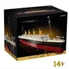 9090pcs Titani 호환 10294 타이타닉 대형 크루즈 보트 선박 증기선 홈 장식 벽돌 빌딩 블록 어린이 장난감 선물 1