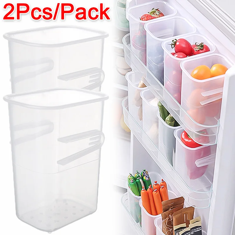 Refrigerator Organizer Box Snap-fit Design Classification Plastic Convenient Fridge Side Door Storage Box Home Kitchen Supplies