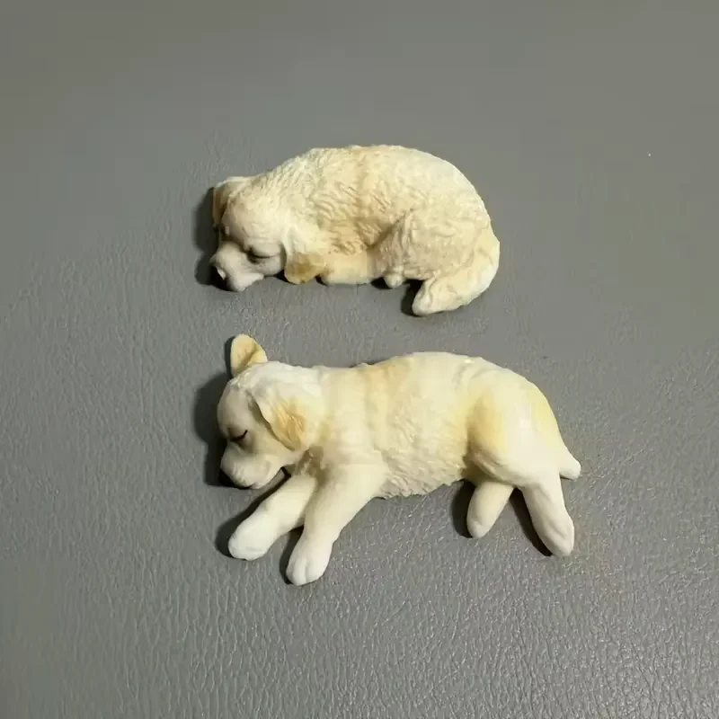 2-Piece Golden Retriever Statue Set, Shelf Desk Decor, Dog Lovers Gift, Christmas Present, Car Ornament, Unique Home Decoration