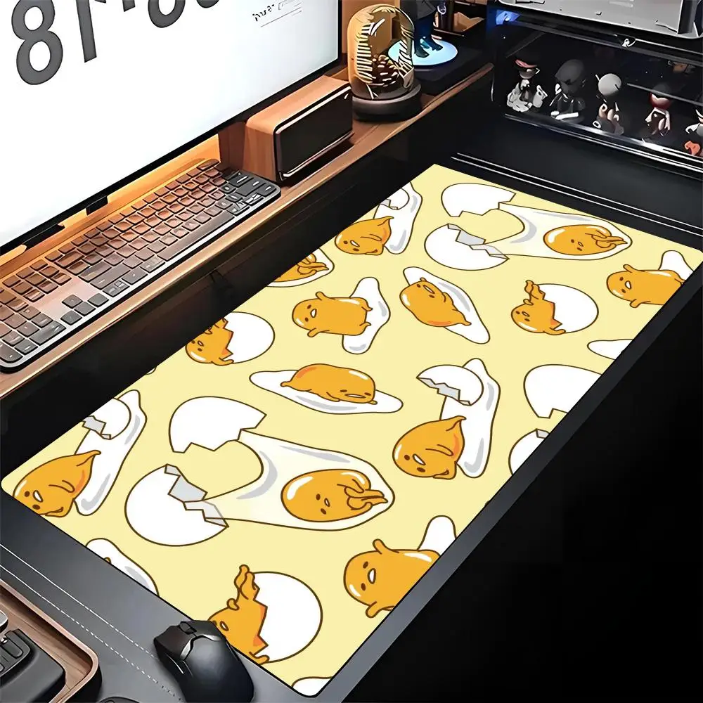 

Gudetama Mouse Pad Edge Big Gaming Locking Computer Gamer Large Rubber Diy Printing Art Mousepad Laptop Desk Mat