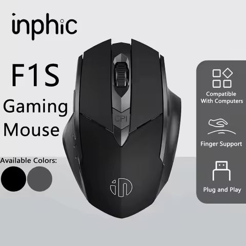 Inphic Rechargeable Wireless Mouse Ergonomic Bluetooth 5.0 2.4G Mice Office Mute Mouse For MacBook Tablet Laptops Computer PC