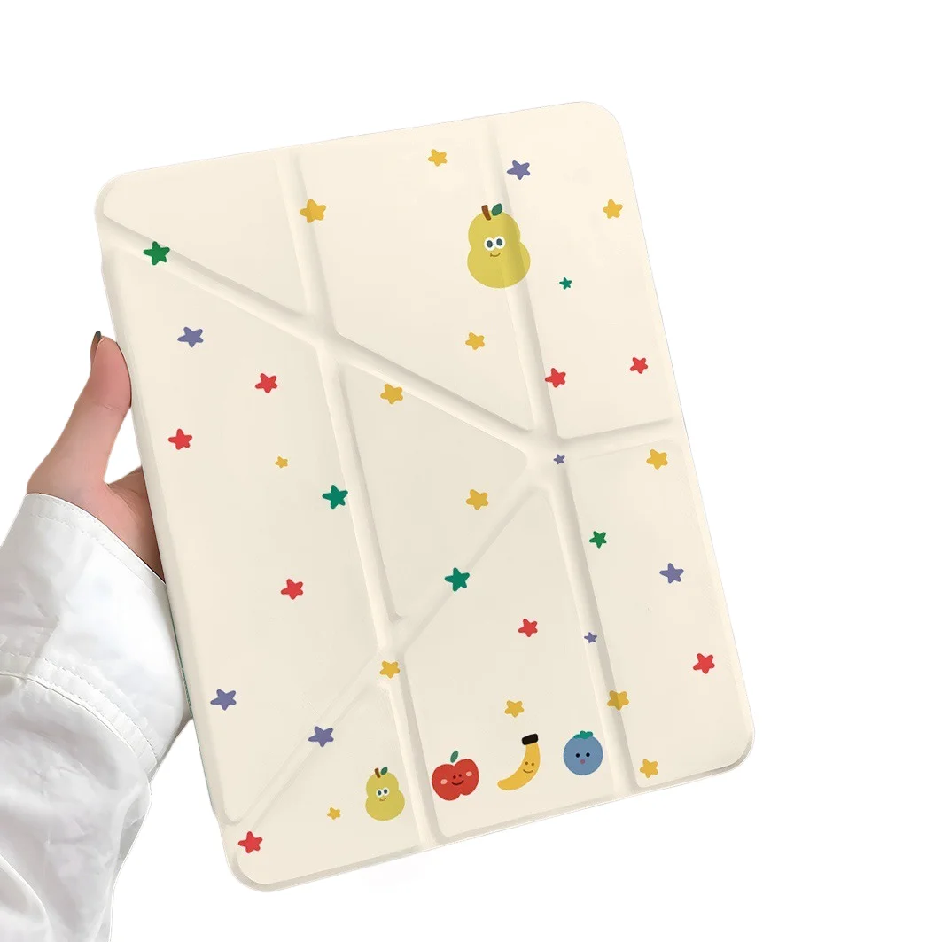 

Чехол для планшета с мультяшными фруктами и ручкой для iPad Pro2024 2022 2021 2020 2019 2018 2017 11 10 9 8 7 6 5 Air7 6 5 4 3 2 1 Cover