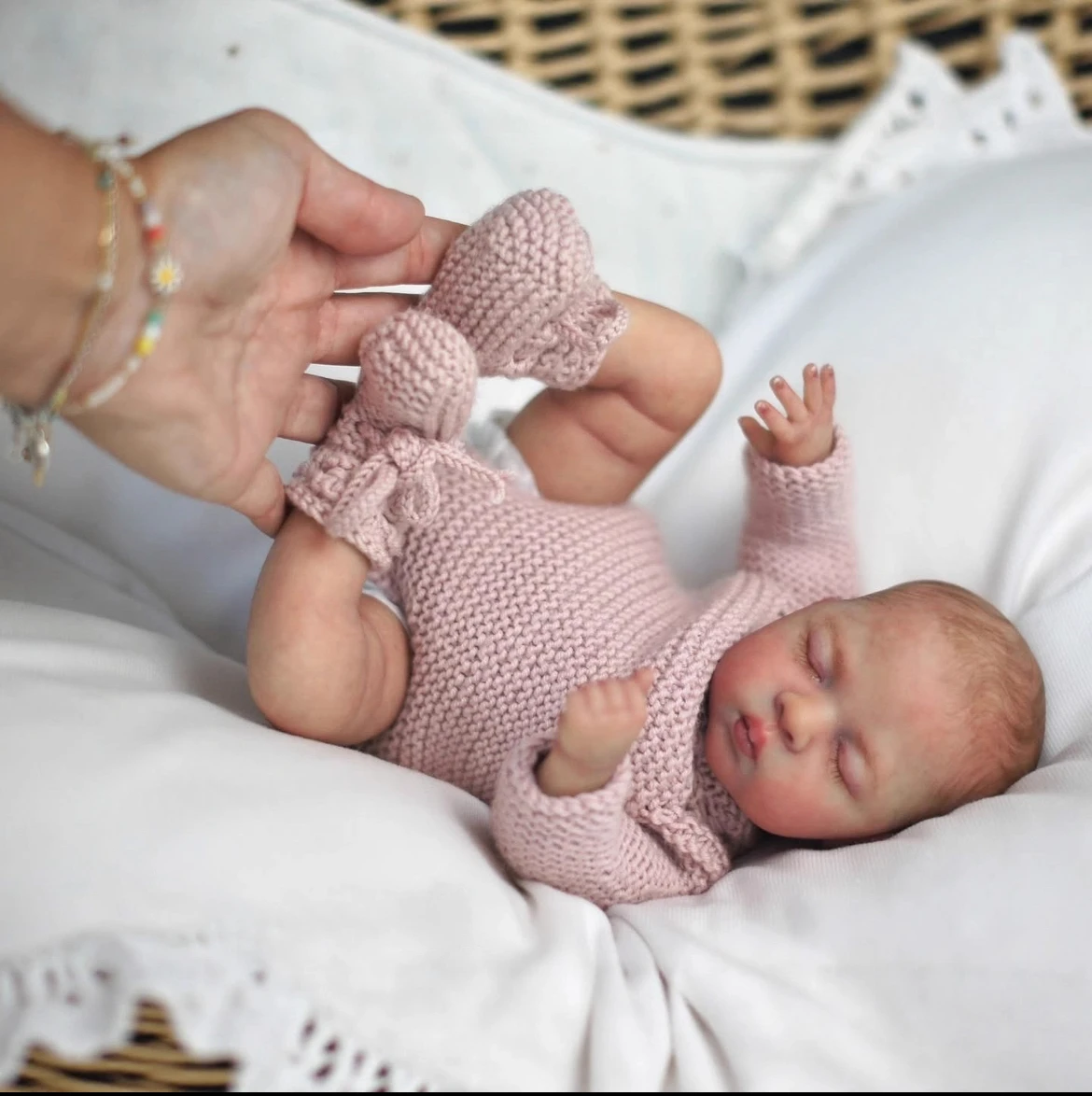 10 inch Adorable Reborn Baby Luna: Just Like a New Infant in Purple sweater! Soft-Skin, Veins Show. Great Toy & Buddy for Kids.