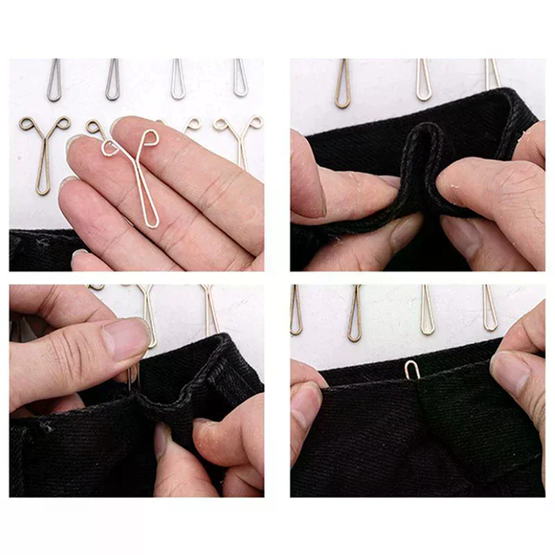 Tighten Waist Buckle U-shaped Adjustable Snap Button Jeans Buttons No Trace Pants Clips Clothing Accessories Tool