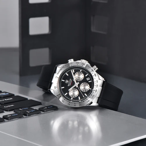 Imagen 2 del producto BENYAR-reloj de cuarzo para hombre, cronógrafo informal, resistente al agua, de acero inoxidable, luminoso, multifuncional, nuevo, 2024