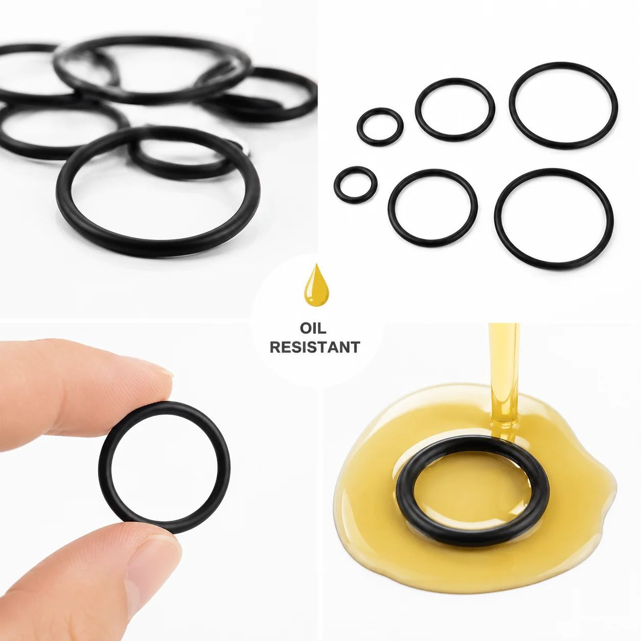 225 Black NBR O-ring Combination Cs1.5mm Outer Diameter 6-30mm Multi Specification Waterproof and Leak Proof