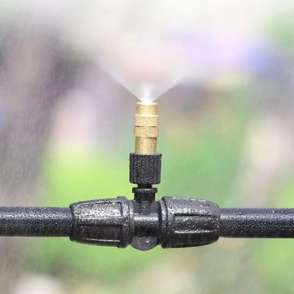 

High-quality Brass Atomizing Nozzle Brass Misting Nozzle Set with Drip Irrigation Connector for Garden Patio for 1/4 for Drip