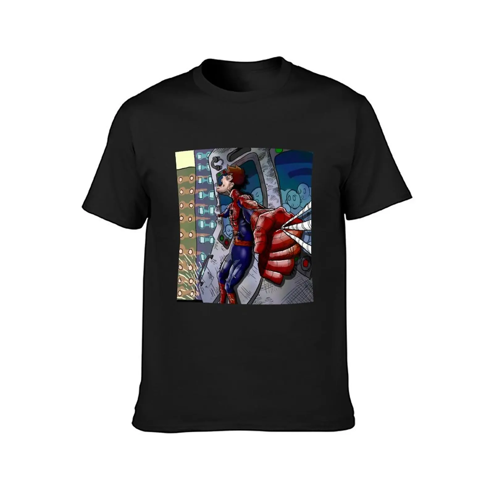 Spider train scene T-Shirt anime clothes plus sizes mens graphic t-shirts anime