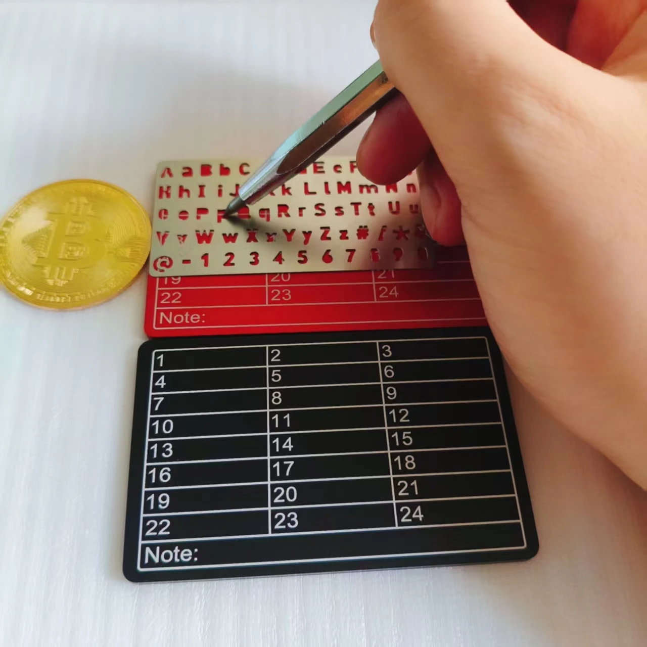 1pcs/set Cryptocurrency Password Keeper Set Compatible with Bitcoin and All BIP39 Standards