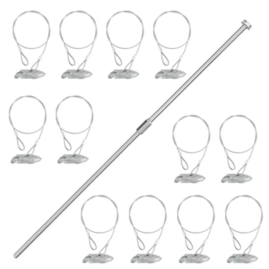 

Набор из 12 заземляющих анкеров с стальным креплением - 30 дюймов в длину, прочный кабель 1/8 дюйма для надежной установки навесов и ферм.