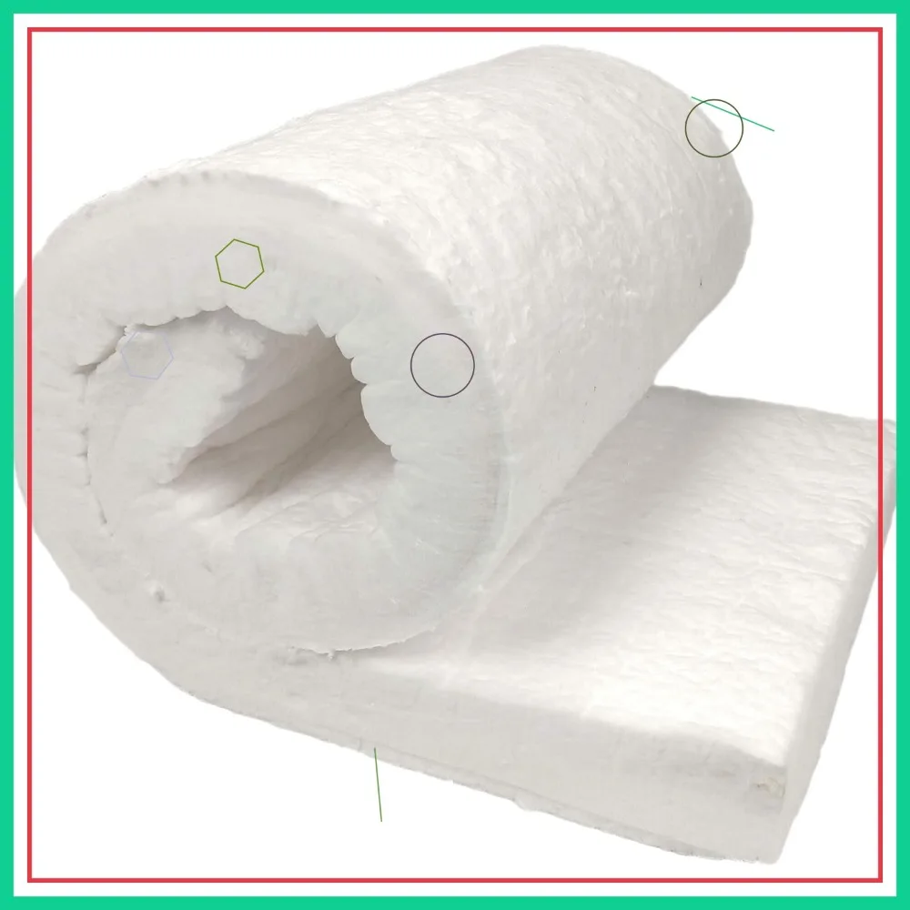 

Ceramic Fiber Insulation, 2" Thick x 16" x 48", 2400F Fireproof Blanket, 3037E